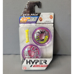 Hyper Cluster Yo-Yo Skin Pack Rolling Stamina Build and Customize Ban Dai Purple